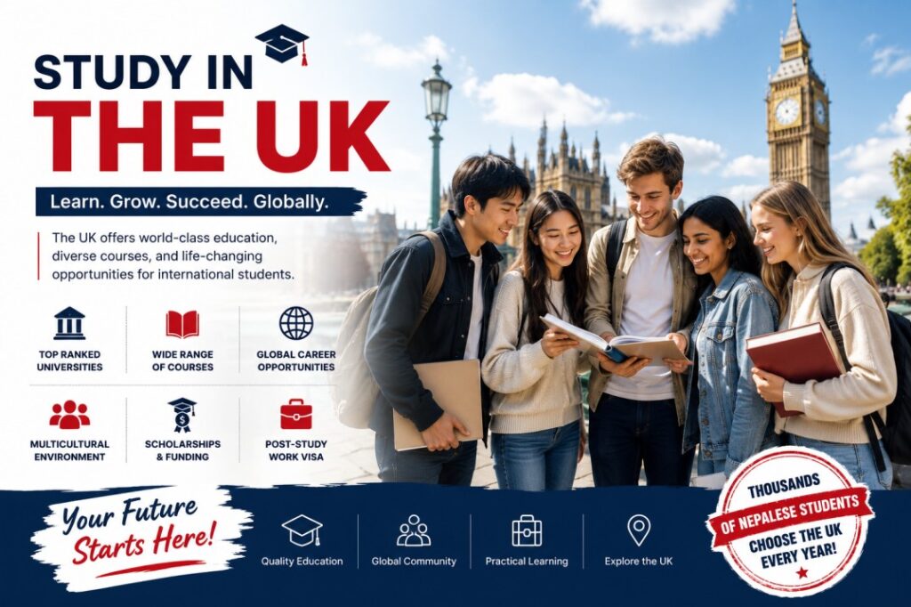 Study in the UK with international students in London