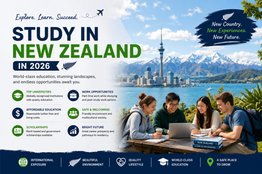Study in New Zealand: opportunities for international students, including universities, scholarships, and career prospects